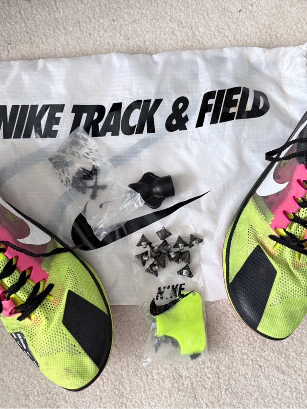Nike Zoomx Dragonfly Running Spikes - Neon Yellow, Hot Pink & Black